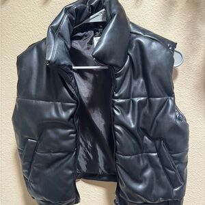 Altar'd State Black Leather Vest